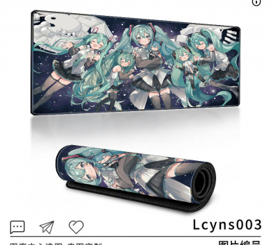 Pad chuột - deskmat size lớn 90x40 cm dày 4mm may viền - Mẫu Lcyns003