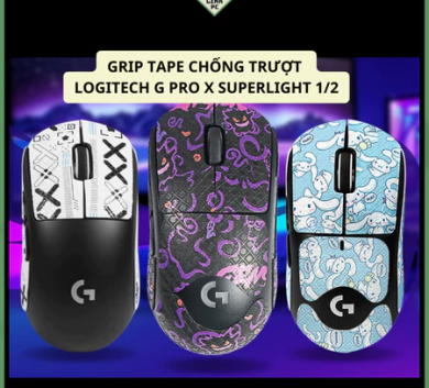 Miếng Dán Chống trượt | Grip Tape Chống Trượt Cho Chuột Logitech G pro x superlight 1 - superlight 2 - Skin Chuột