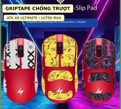 Miếng Dán Chống trượt | Grip Tape Chống Trượt Cho Chuột ATK A9 ULTIMATE - A9 ULTRA MAX - Skin Chuột