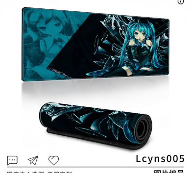Pad chuột - deskmat size lớn 90x40 cm dày 4mm may viền - Mẫu Lcyns005