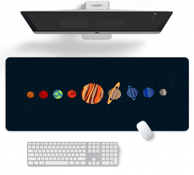 Pad chuột - deskmat size lớn 90x40 cm dày 4mm may viền - Mẫu L-1159