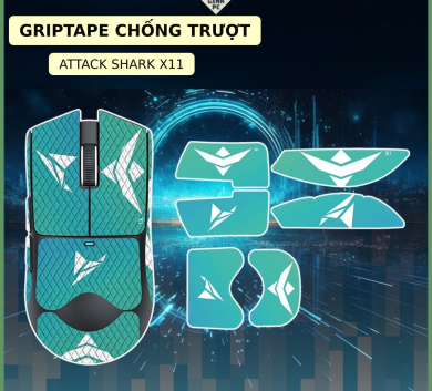Miếng Dán Chống trượt | Grip Tape (Griptape) Chống Trượt Cho Chuột Attack Shark X11
