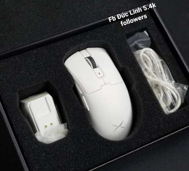 Chuột Không Dây Delux M900 PRO (3395 8khz )White 2nd (Wireless 2.4 + Dây)