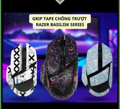 Miếng Dán Chống trượt | Grip Tape (Griptape) Chống Trượt Cho Chuột Razer Basilisk Hyperspeed | Utimate | V3 | V3 Pro