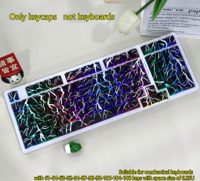 Keycap Thần Sấm - Thunder Xuyên Led Side Print Profile Cherry 130 nút