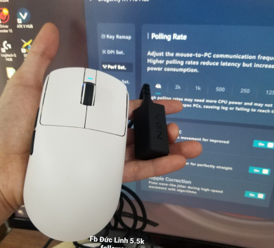 Chuột VXE R1 Pro Max - WHITE - PAW3395 - Full Box Kèm Dongle 4k