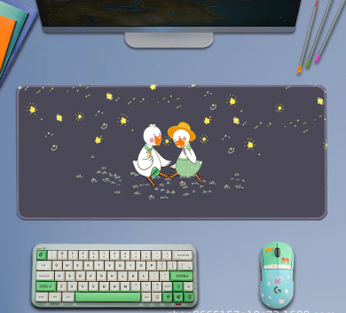 Pad chuột - deskmat size lớn 90x40 cm dày 4mm may viền - Mẫu Cute Cartoon BL007