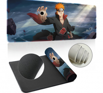 Pad chuột - deskmat size lớn 90x40 cm dày 4mm may viền - Mẫu Naruto BL02