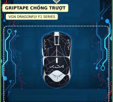 Miếng Dán Chống trượt | Grip Tape Chống Trượt Cho Chuột VGN Dragonfly F1 - F1 MOBA - F1 Pro - F1 Pro Max