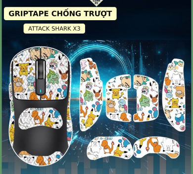 Miếng Dán Chống trượt | Grip Tape (Griptape) Chống Trượt Cho Chuột Attack Shark X3